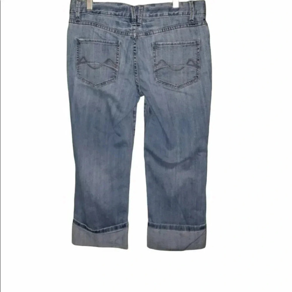 Mossimo Supply‎ co 9 blue distressed crop jeans - Picture 3 of 4